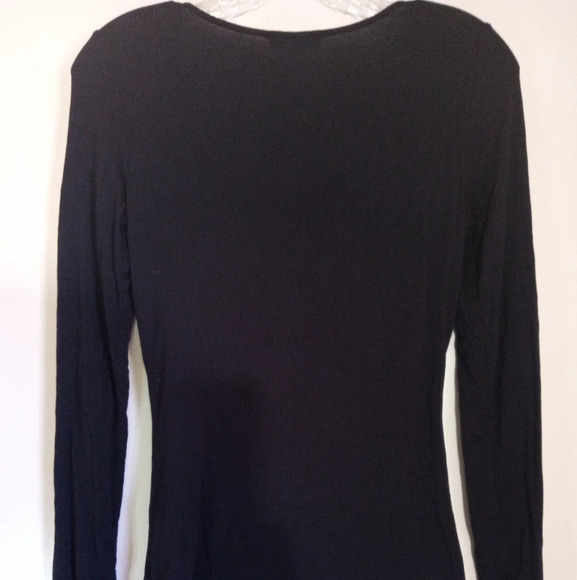 Venus black long sleeve lace up top women's size XSmall - Picture 7 of 7